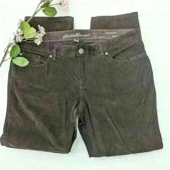 Eddie Bauer Brown Boyfriend Cords - Picture 2 of 6